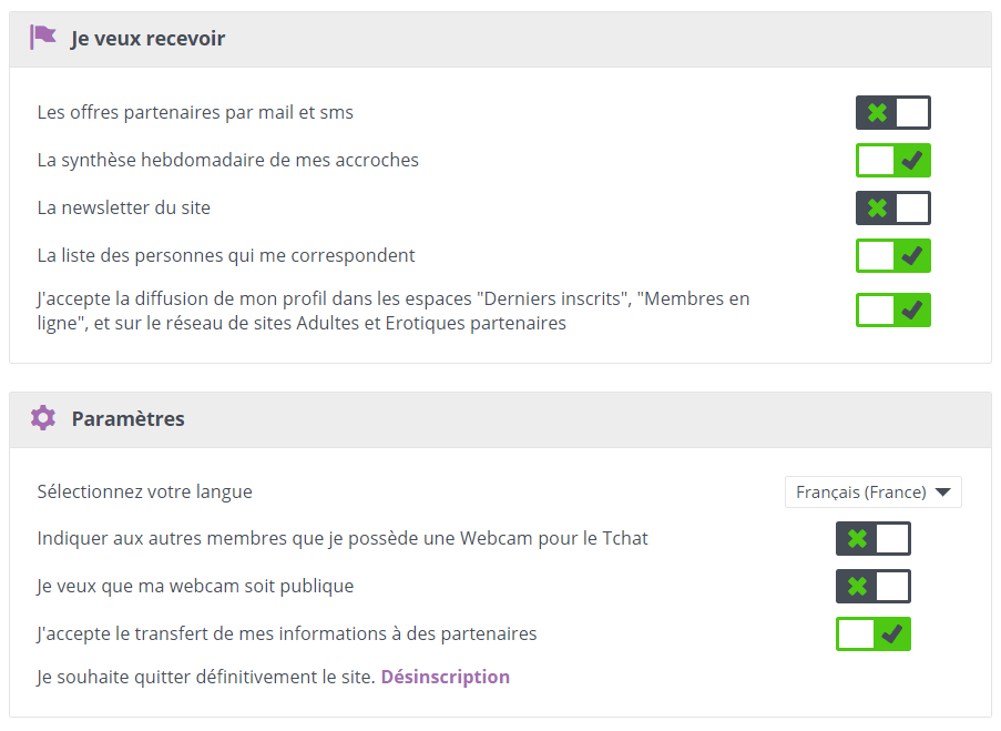 parametrage message recu sms et autres lpourl